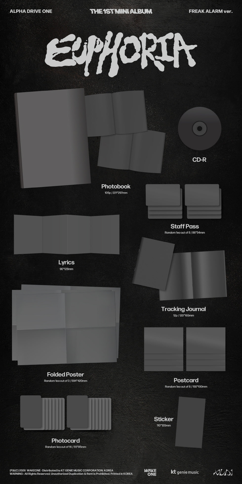 ALPHA DRIVE ONE - ミニ1集 [ EUPHORIA (FREAK ALARM Ver.) ] – Kpop